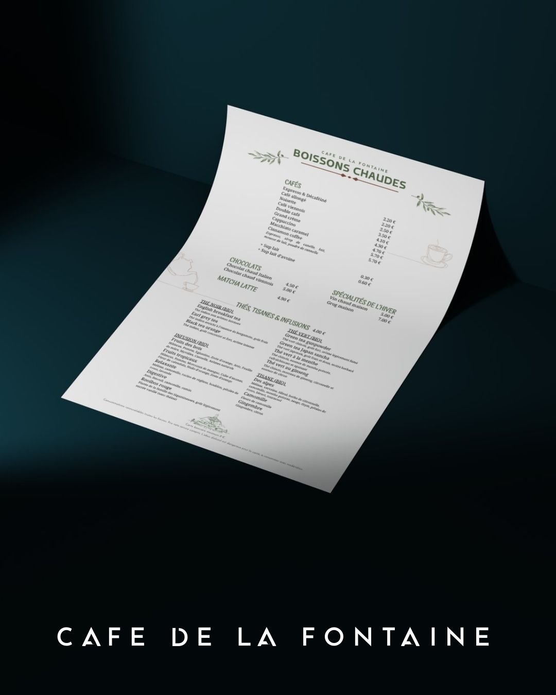 Menu bar design réalisé par notre Agence Marketing Digital à Aix-en-Provence - Identité visuelle cohérente